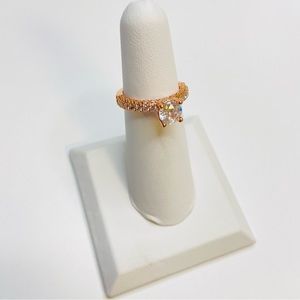 Rose Goldtone Cubic Zirconia Fashion Ring